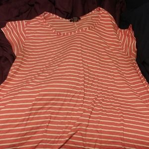 A pink &' white blouse